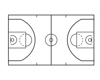 Basketball Court SVG, Basketball Court SVG file,Basketball Court Clipart, Files for Cricut,Basketball Court Silhouette,Vector, Dxf, Png, Eps
