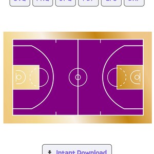 Terrain de basket SVG, fichier SVG terrain de basket, clipart terrain de basket, fichiers pour Cricut, Silhouette terrain de basket, vecteur, Dxf, Png, Eps