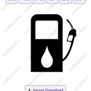 Gas Station Logo Silhouette, SVG, DXF und PNG, Gas Gauge | Benzin Meter