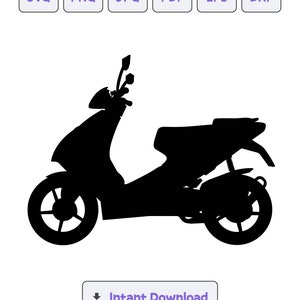 Scooter SVG, SVG file, Scooter Clipart, Files for Cricut,Cut Files For Silhouette, Scooter Vector, Dxf, Png, Eps