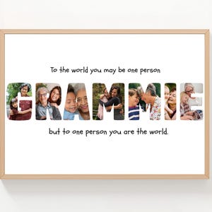 おばあちゃんのためのパーソナライズされたアートプリント | カスタム誕生日ギフト | ユニークなアートワーク | 特別な日の記念品