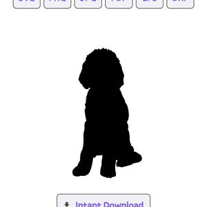 Golden Doodle Silhouette SVG, svg, dxf, Golden Doodle eps, Cricut, Golden Doodle Clipart, fichier de coupe Silhouette, téléchargement immédiat