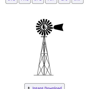 Windmill Silhouette SVG, svg,dxf, Windmill eps, Windmill Cricut, Windmill Clipart, Windmill Silhouette Cut File, Instant Download