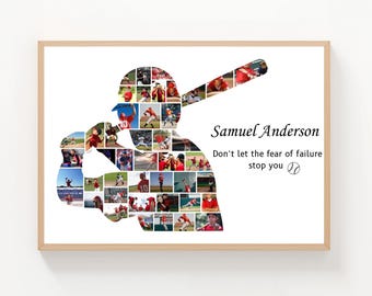Custom Baseball Photo Collage Template: Personalized Sports Gift (Digital Download)