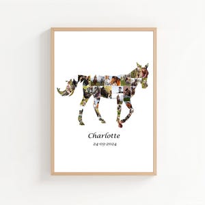 Personalized Horse Photo Collage - Custom Gift for Horse Riders & Horse lovers - Unique Horse Memorial Artwork | Gift