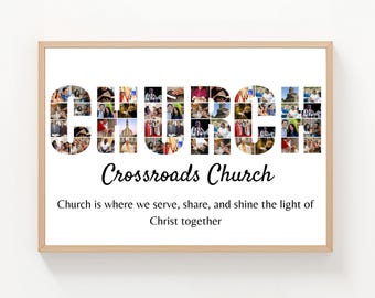 Personalized Church Photo Collage Template, Canva Frames (Digital Download)