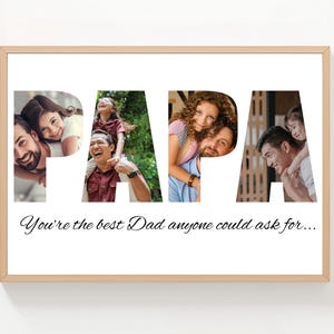 Custom PAPA Gift | Personalized Artwork for Father&#39;s Day | Unique Birthday Present | Special Occasion Decor| Canva template