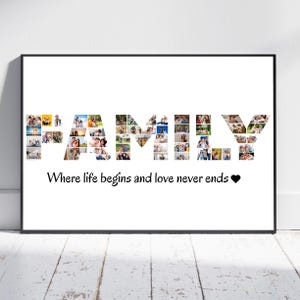 Personalisierte FAMILIE Foto-Collage - Individuelles Geschenk - Einzigartige Canva Vorlage | Geschenke für Familie