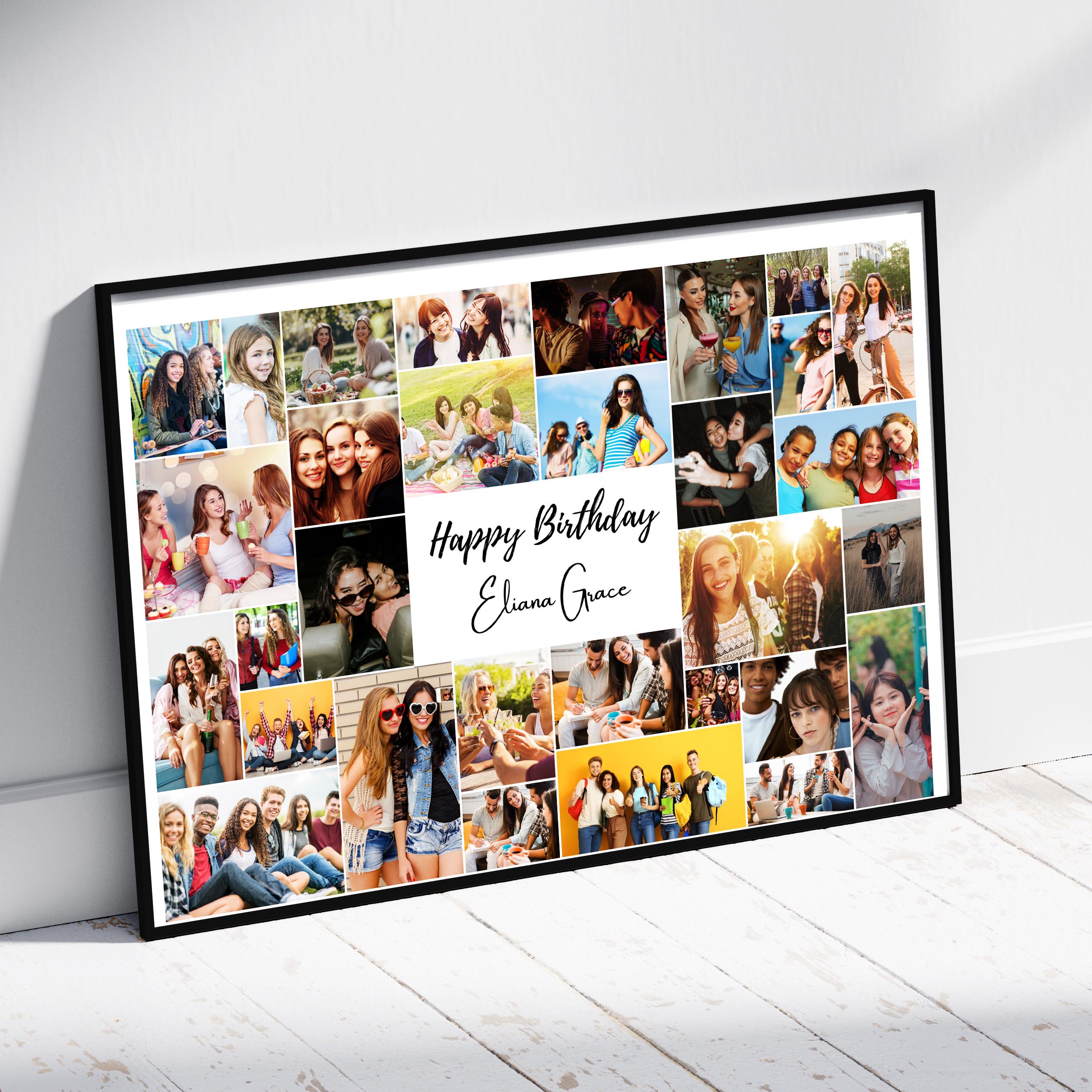 Personalized Birthday Photo Collage Template: Custom Canva Design