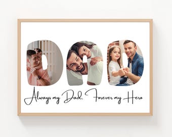 Personalized Dad Art Print: Custom Photo Gift Keepsake (Digital Download)