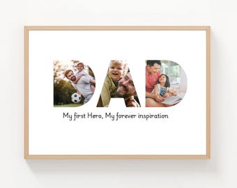 Personalized Dad Photo Art | Father's Day Canva Template (Digital Download)