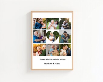 Plantilla de collage de fotos personalizado: Regalo de cumpleaños personalizado (descarga digital)