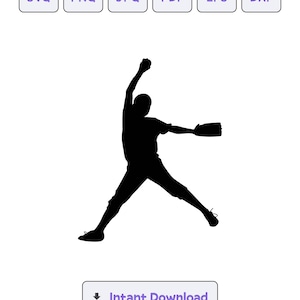 Fastpitch Softball Pitcher Silhouette SVG, svg, dxf, Fastpitch Softball Pitcher eps, Cricut, Clipart, Silhouette Cut File, Instant Download