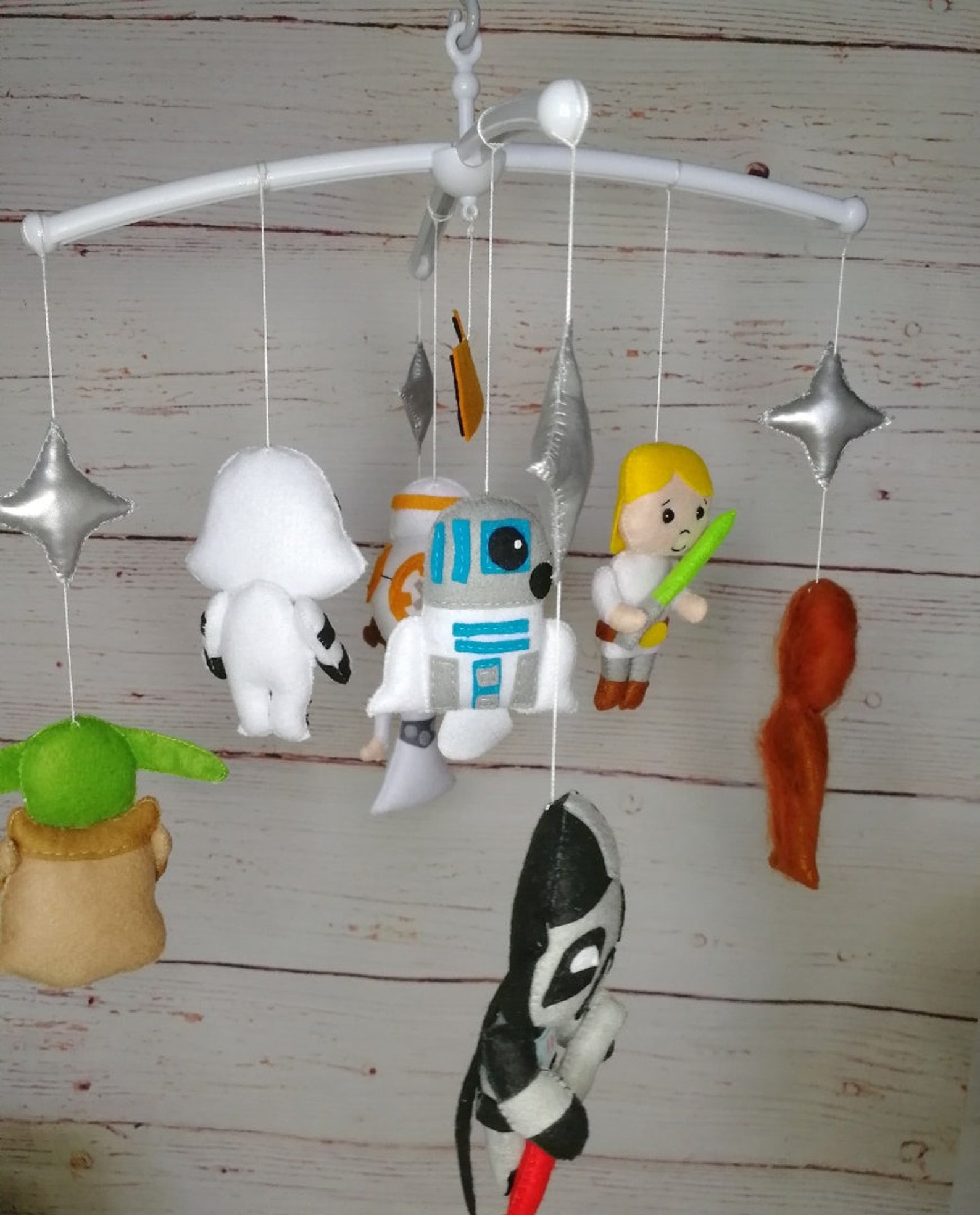 Personalized Star wars baby crib mobile name hanging mobile Etsy
