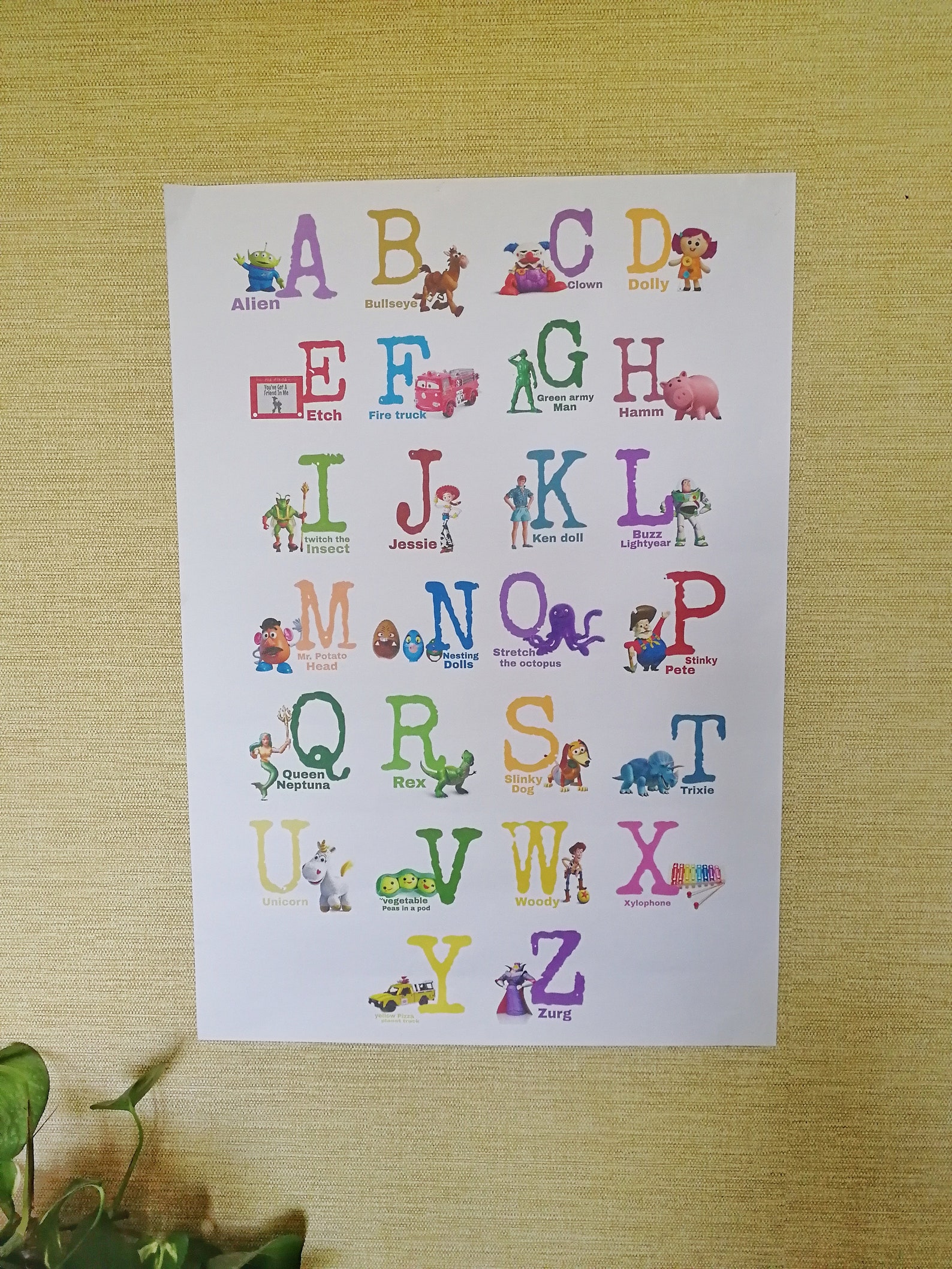 Toy Story Alphabet Print Digital Download Printable wall art | Etsy