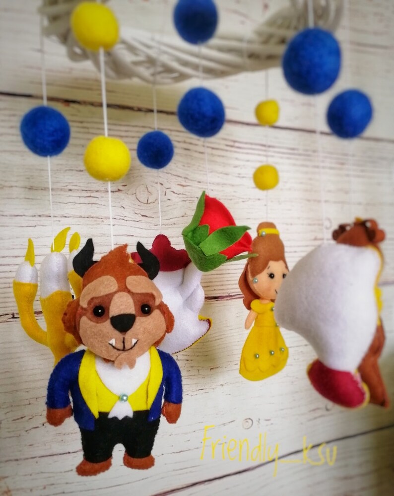 Beauty and the Beast nursery MobileBelle and beast mobile Etsy