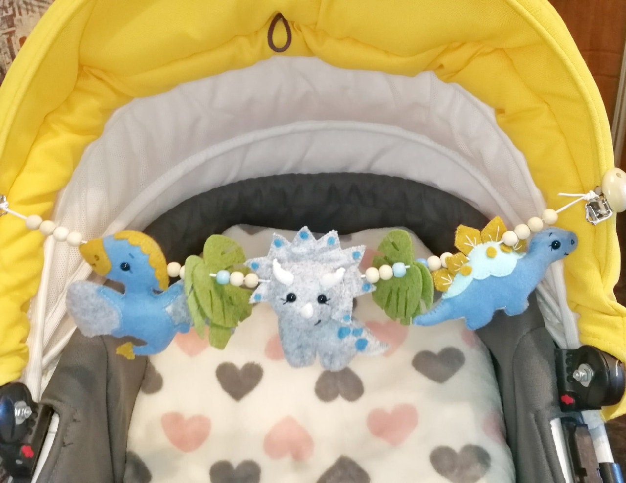 Dinosaur Stroller Chain pram garland Baby boy Pram toy dino Etsy