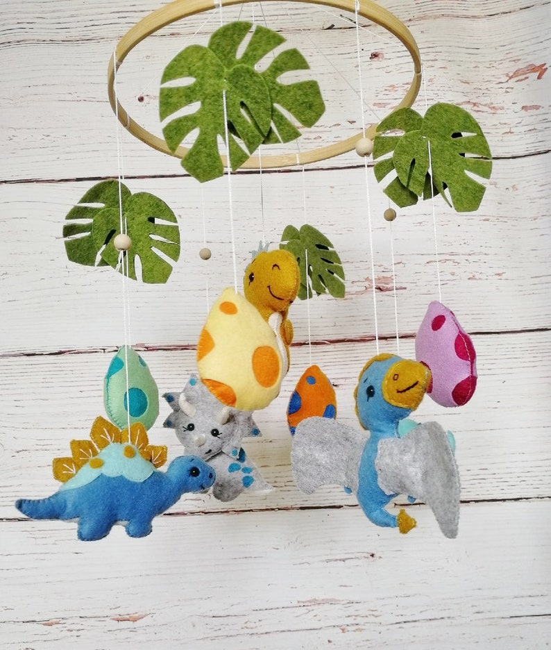 Dinosaur baby crib mobile dinosaur nursery mobile for new Etsy