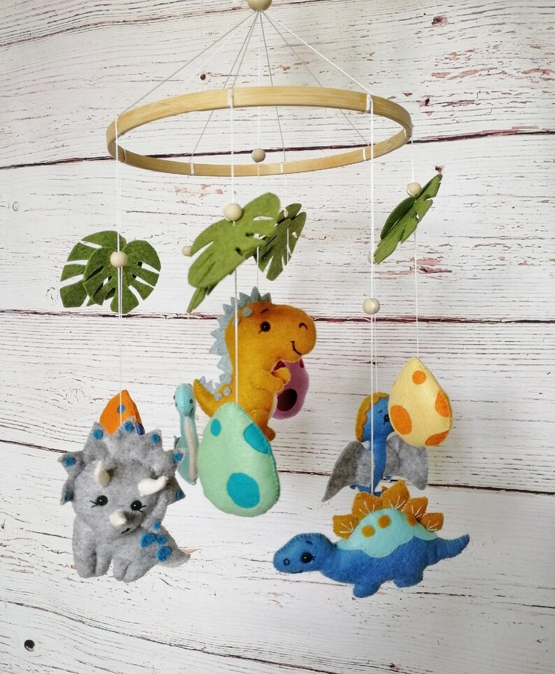 Dinosaur baby crib mobile dinosaur nursery mobile for new Etsy