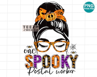 Postarbetare en läskig PNG, Postarbetare Halloween PNG, Postarbetareliv Spöklik Sublimering, Halloween Kladdig Knut, Spöklik Hårknut PNG