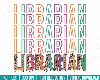 Bibliothecaris doodle letter PNG, Bibliothecaris luipaardsublimatie, Bibliothecaris digitale download, Bibliothecaris shirt png, Bibliothecaris Instant download