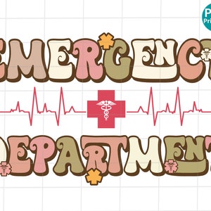 Notaufnahme Retro PNG, Retro ER Krankenschwester Sublimation Design, äh Krankenschwester Png Tshirt Designs, Notfall Krankenschwester PNG digitaler Download