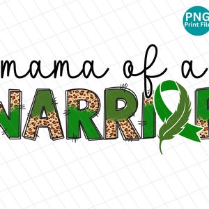 Celiac disease Mama of a Warrior Doodle Letter PNG, Celiac Awareness Leopard PNG, Celiac Cheetah Sublimation, Celiac Green Ribbon Shirt PNG
