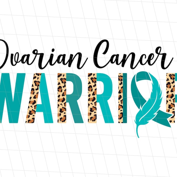 Ovarian Cancer Warrior PNG,  Ovarian Cancer Survivor Half Leopard PNG, Ovarian Cancer Awareness Cheetah Sublimation, Teal Ribbon Shirt PNG