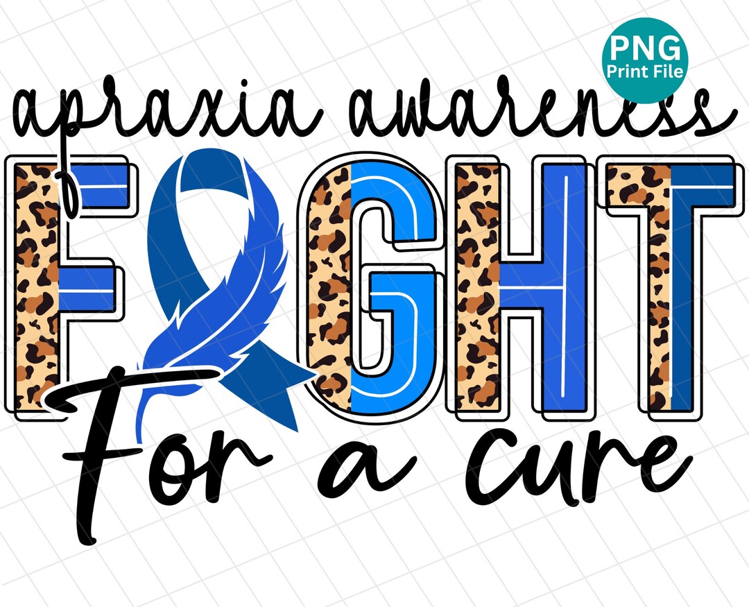 Apraxia Awareness Fight for a Cure PNG, Apraxia Awareness Leopard PNG ...