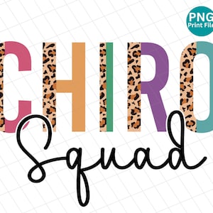 Chiro Squad leopard PNG, Leopard chiropractor Sublimation Design, Chiropractic Design, chiropractor PNG Digital Download, PNG Print File