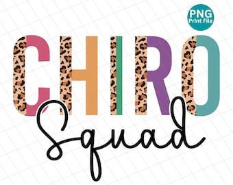 Chiro Squad leopard PNG, Leopard chiropractor Sublimation Design, Chiropractic Design, chiropractor PNG Digital Download, PNG Print File