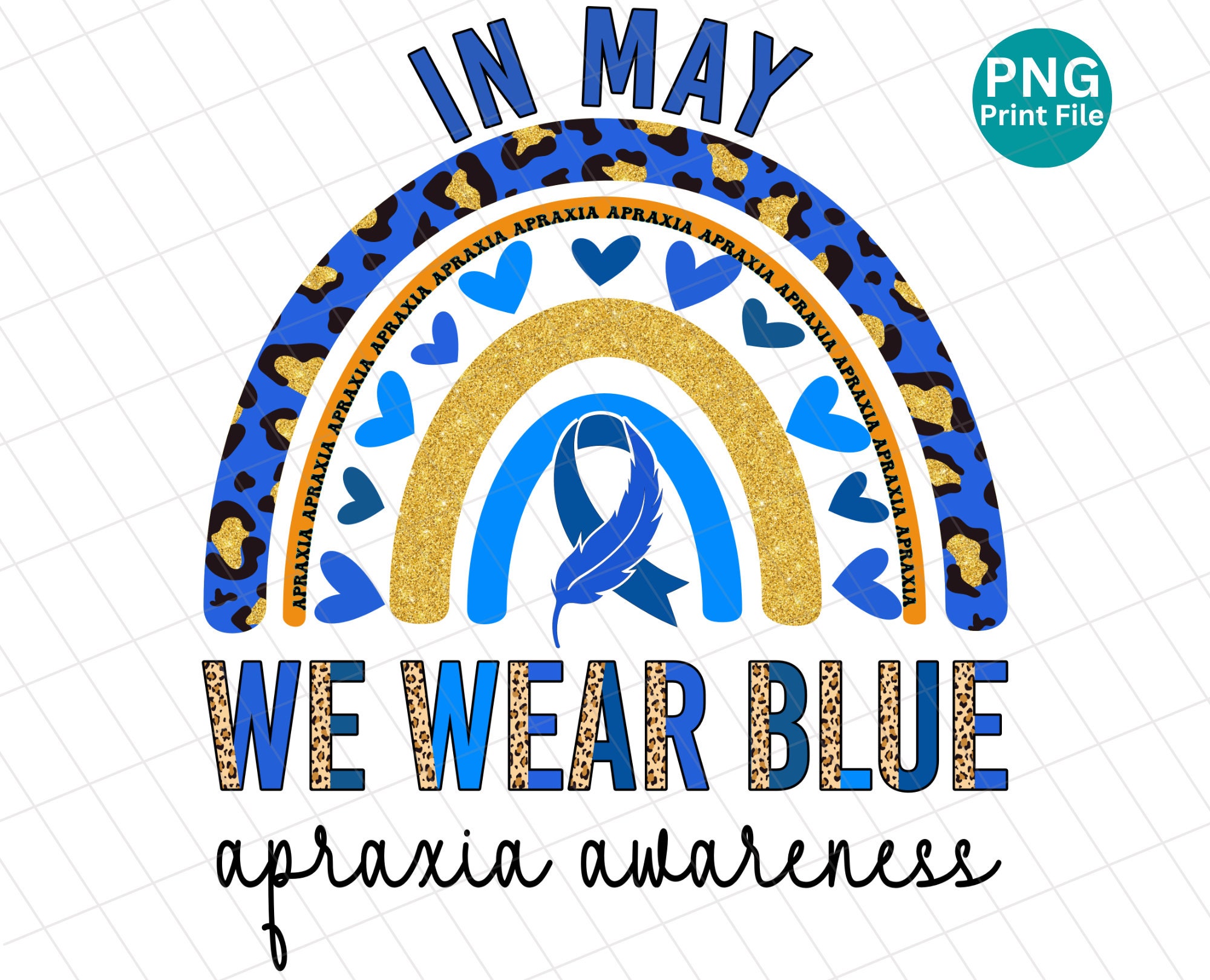 Apraxia Logo In May We Wear Blue Apraxia Awareness Month Long Sleeve