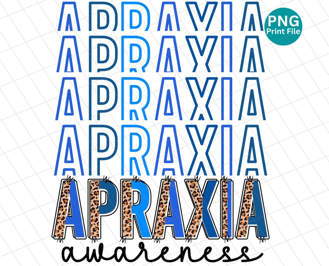 Apraxia Awareness Doodle Letter PNG, Apraxia Awareness Leopard PNG ...