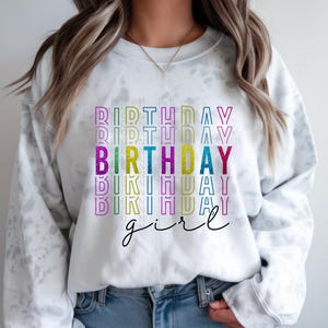Birthday Girl Glitter PNG, Glitter Birthday Sublimation PNG, Trendy Birthday Girl Sublimation Design,  Birthday Glitter T-Shirt Design PNG