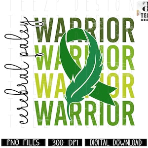 Support Cerebral Palsy warrior distressed PNG, Cerebral Palsy fighter Survivor Sublimation, Family Cerebral Palsy Awareness Green Ribbon PNG