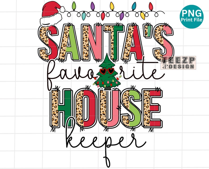 Housekeeper Santa's Favorite PNG Christmas Housekeeper Etsy