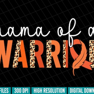 Mama of a Warrior Leukemia PNG, Leukemia Awareness Half Leopard PNG, Leukemia Cheetah Sublimation, Awareness Ribbon for Black Shirt PNG