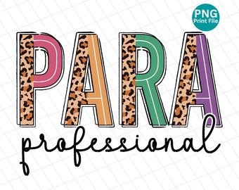 Paraprofessionelles PNG-Bild, Leopard Para Sublimation, Para Design, Lehrer PNG digitaler Download, Para Leben PNG Druckdatei