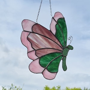 Schmetterling, Buntglas, Fensterbild, Geschenk, Muttertag, Suncatcher