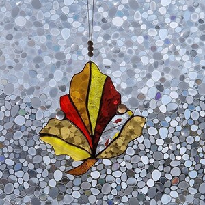 Ahron Buntglas Blatt Suncatcher, Herbst Blatt Herbst Ornament, Herbstdeko, Fensterbild, Fensterbehang, Herbstdeko