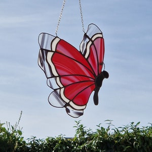 Schmetterling aus Buntglas, Frühlingsdeko, Fensterbild, Fensterschmuck, Geschenk, Glaskunst