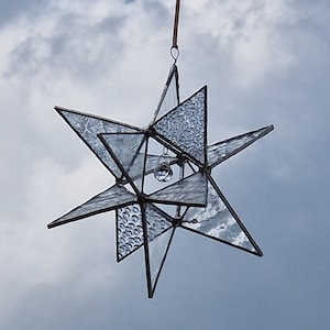Moravian Star 3D Stained Glass Star 12 Point Sun Catcher Christmas Decor Gift