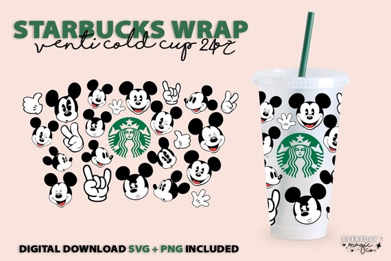 Download Vintage Mickey Mouse Svg Mickey Svg Starbucks Full Wrap Etsy