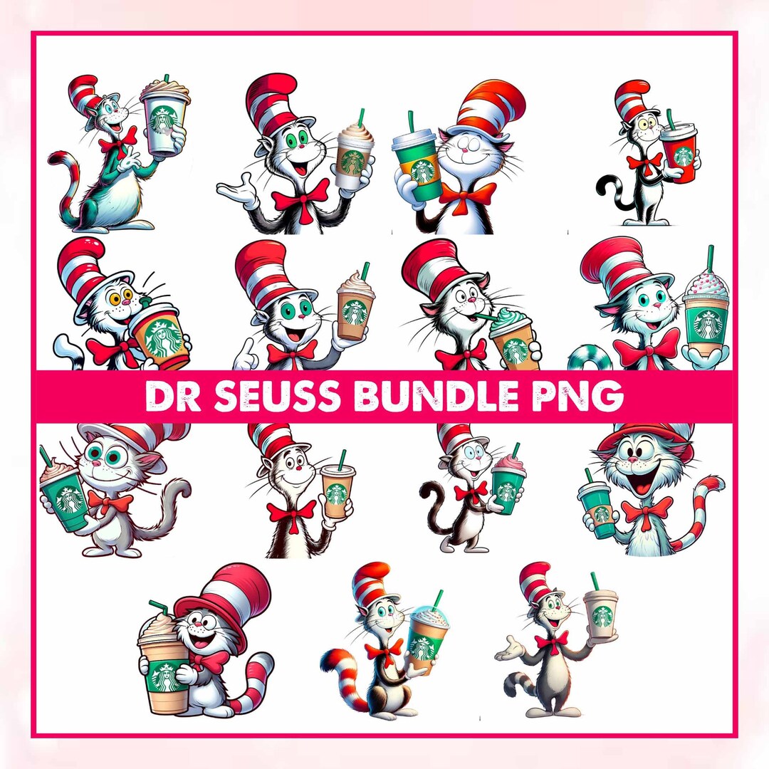 Dr Seuss Svg Mega Bundle Cat in the Hat SVG Dr Seuss Hat - Etsy