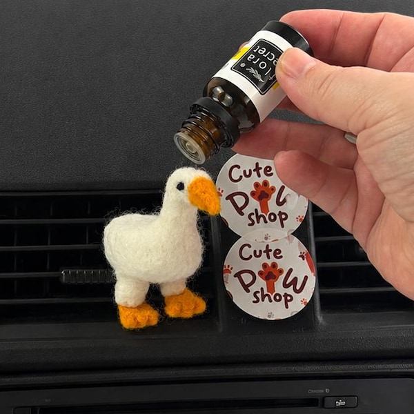 Gänse Lüfterclips Nadel gefilzte Bauernhoftiere Autofrischlinge Farmcore decor Autozubehör für Frauen Gänse Geschenk Gänseliebe