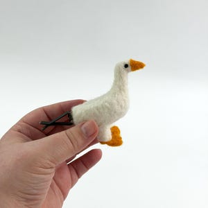 Gänse Lüfterclips Nadel gefilzte Bauernhoftiere Autofrischlinge Farmcore decor Autozubehör für Frauen Gänse Geschenk Gänseliebe Bild 6