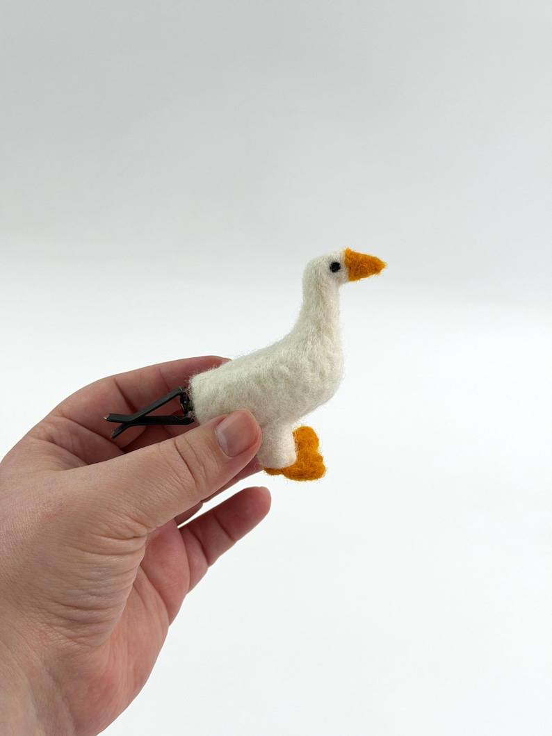 Gänse Lüfterclips Nadel gefilzte Bauernhoftiere Autofrischlinge Farmcore decor Autozubehör für Frauen Gänse Geschenk Gänseliebe Bild 6