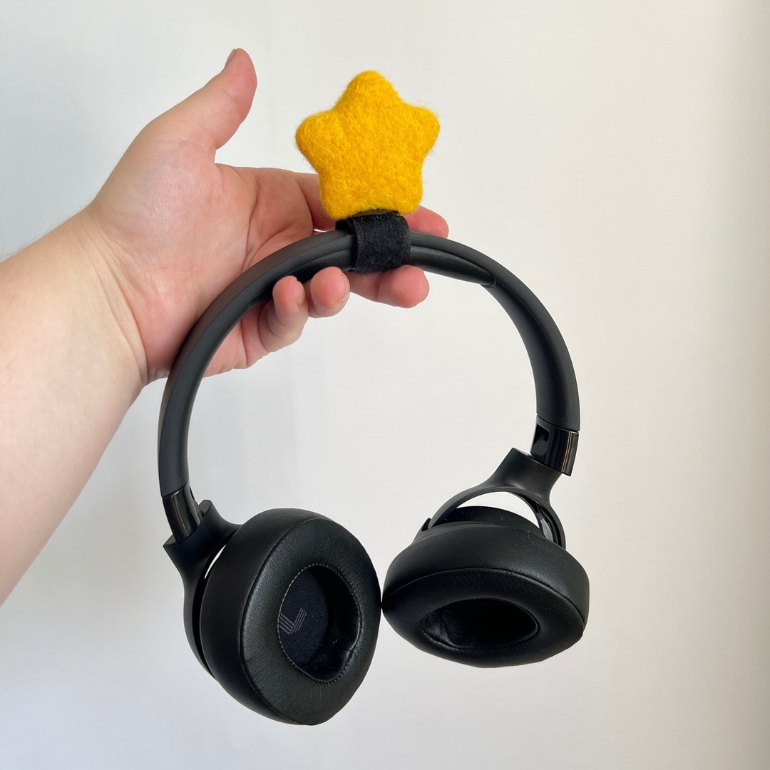 Felted Yellow Star Headphone Accessory Star Headphones Decor Cute ...