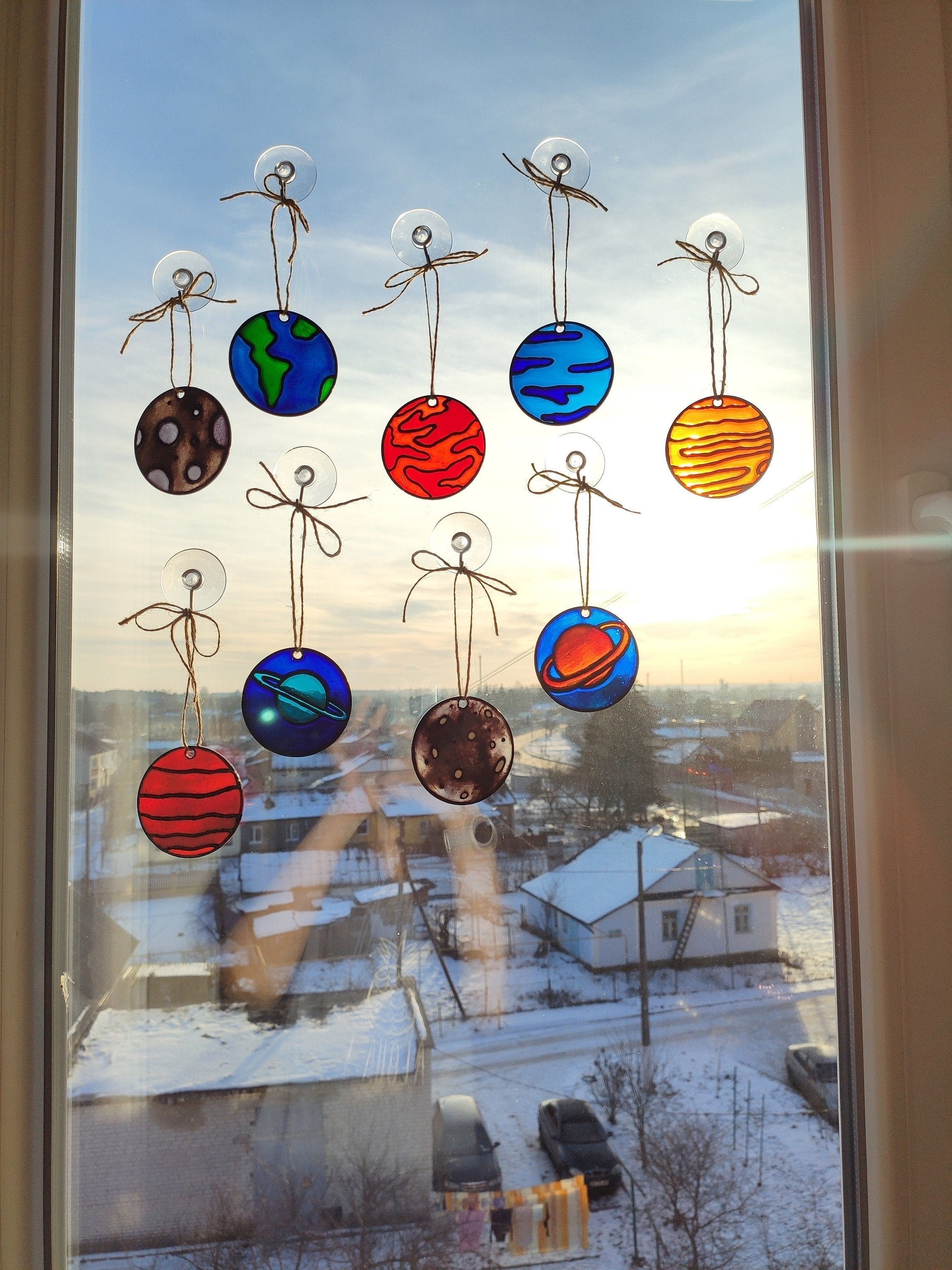 Space suncatchers for car rear view mirror FAUX Etsy