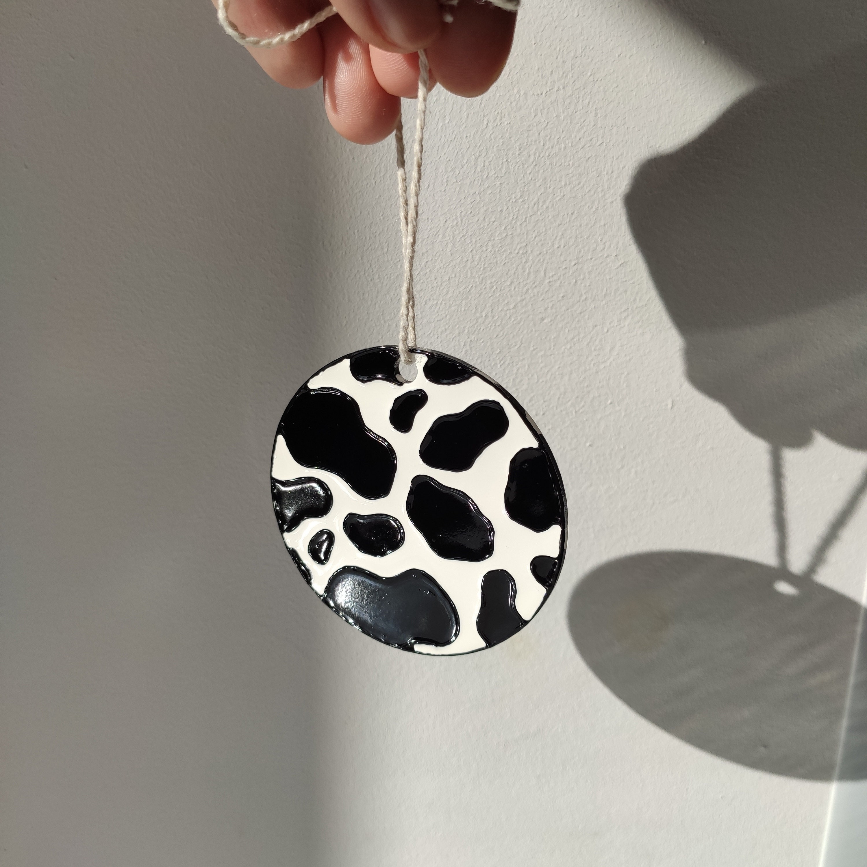 Cow print charm for car Western car accessories for women Car Etsy